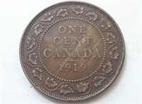 1919 Canada 1 large cent coin
