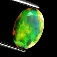 1.30 Ct Floral Flash Play Of Color Fire Opal
