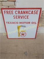 VTG SSP TEXACO FREE CRANKCASE SERVICE SHOP SIGN