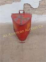 VTG RED TRIANGLE INDUSTRIAL TRASH CAN
