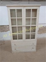 PRIMITIVE PAINTED WHITE CABINET