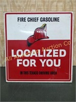 VTG DS TEXACO FIRE CHIEF GAS STATION PUMP SIGN