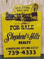 VTG SHEPHERD OF THE HILLS REALTY ADVERTISING SIGN