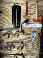 lot of items on wall, tools