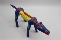 Oaxacan Wood Carved Hand-painted Dog