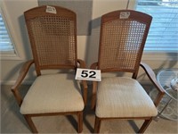 2 wicker back chairs