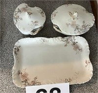 Porcelain Platter & Serving Bowls with Lids
