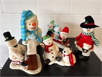 Musical Christmas snowman lot!