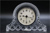 Vtg. Bohemia Crystal Boudoir Clock