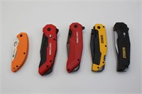 5 Pocket Knives, DeWalt, Craftsman, Ozark Trail+