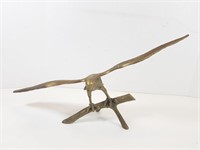 Brass Eagle Statue 18 3/4" X 9 3/4"