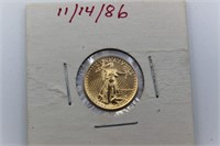 1986 Gold $5 Liberty Proof Coin