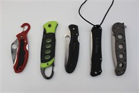 5 Pocketknives: SPYDERCC, UST, LL Bean, CRKT