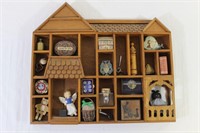 Wooden Dollhouse Memory Box w/Murano Mosaics+