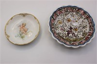 Limoges Cherub & Portugal Fawn Handpainted Dishes