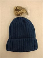 New - Women's Knit Winter Hat with Pompom