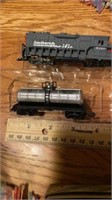 VINTAGE WOODEN CHECKERS , TOY LOCOMOTIVE AND TANK