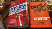 PRESTONE AND DATSUN SAVES GASOLINE CAN