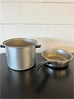 2 vintage pot & pan 8.5 quart pot mirro