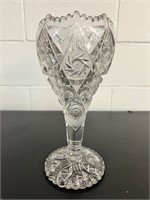 Antique Imperial Glass Chalice Vase Bouquet