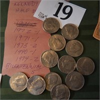 KENNEDY HALF DOLLAR 1-1971, 1-1972, 2-1973,
