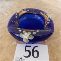 PAINTED COBALT BLUE BOWL 5 IN