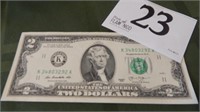 SERIES 2013 TWO DOLLAR BILL