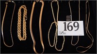 VARIETY GOLD TONE NECKLACES