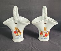 Beatrix Potter's Peter Rabbit & Mrs. Rabbit Vases
