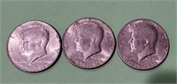 1776-1976 Bicentenial Kennedy Half Dollars (3)