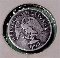 1899 Mexico Silver 10 Cent