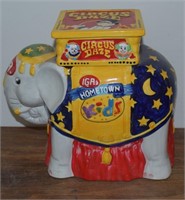 IGA Circus Days Cookie Jar w/ Box