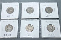 Assorted lot of Jefferson Nickels
