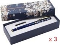 Lot of 3 Falling Blossoms Fountain Pen
