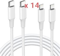 Lot of 14 USB C to Lightning Cable 10FT 2Pack Sund
