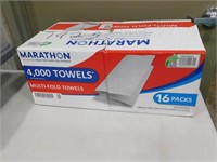 Case of 4000 Multi Fold Paper Towels , 16 pkg of 2