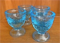 Blue Longaberger  glass egg cups