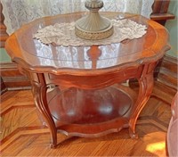 Oval end table