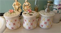 Longaberger pottery vanity set
