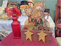 primitive Decor and red bottle