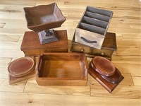 Lot of  Wooden Boxes Storage Plate Tray