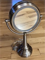 7" Lighted Framed Round Bathroom Vanity