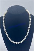 14K Clasp Necklace  w/16” Strand of Cultured