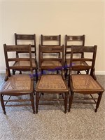 6 Caned Chairs