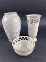 Lenox Vases & Bowl