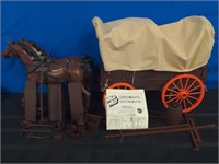 Vintage Mattel Wild West Wagon Horses & Carriage