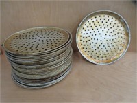 (35) PERFORATED PIZZA PANS APPROX. 14" DIAM.