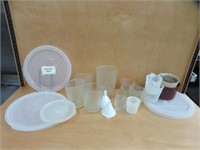 MEASURING CUPS - SMALL FUNNELS - PLASTIC BOWLS