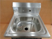 NEW S/S SINGLE WELL WALL MOUNT HAND SINK