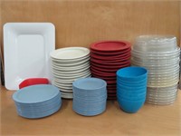 LARGE ASSORTMENT PLATES BOWLS ETC - SEE LIST